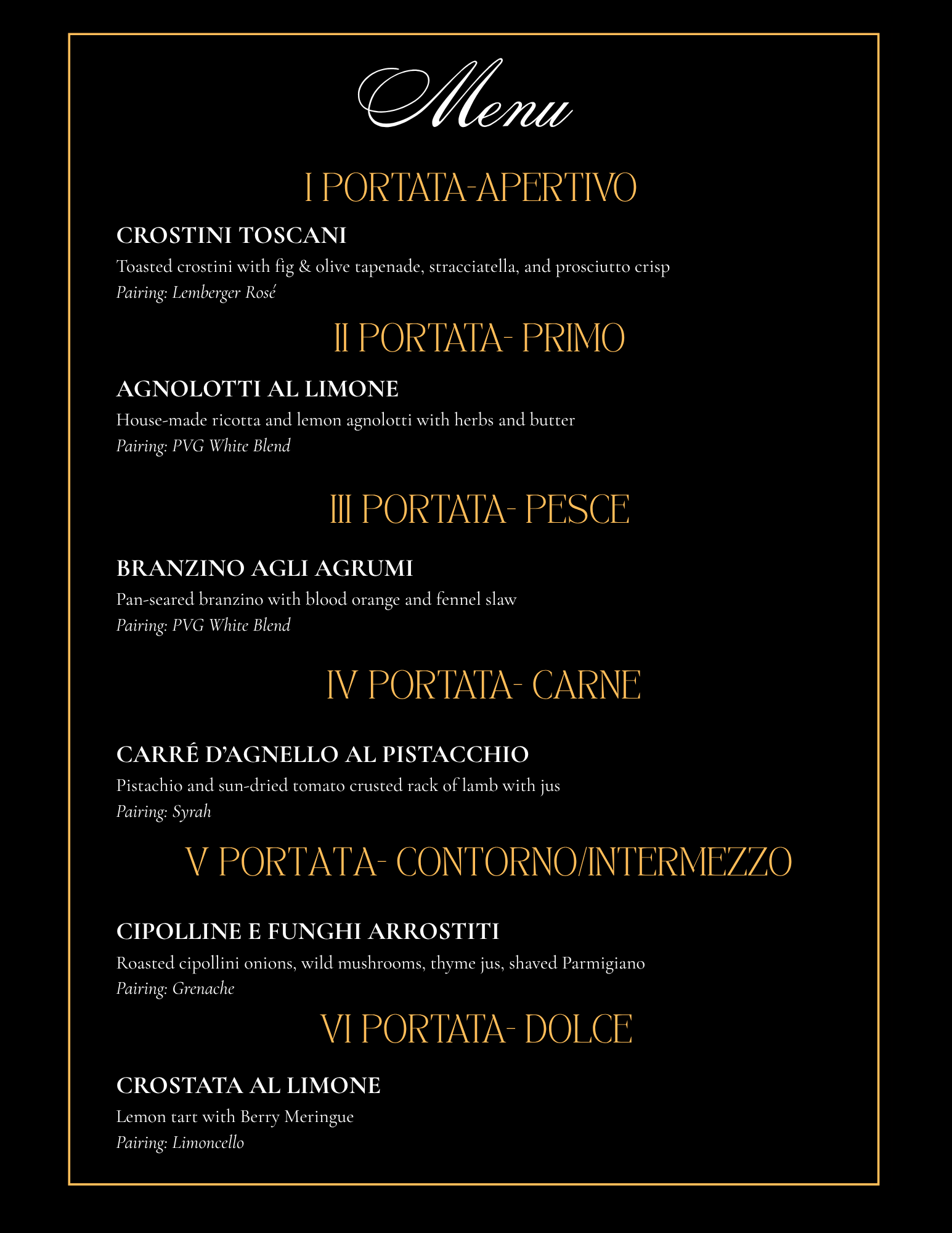 Ciao Trattoria Dinner