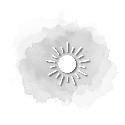 Sun icon on watercolor background