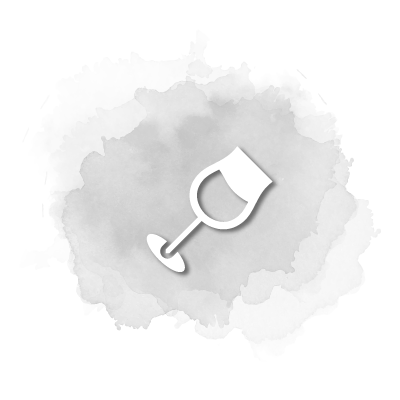 Illustration of wine glass on watercolor background