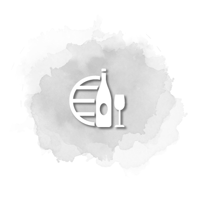 Wine bottle and glass on abstract background